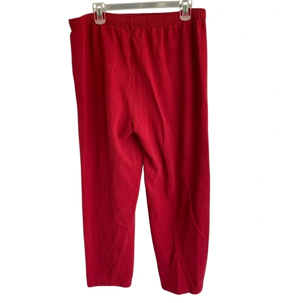 Vintage Jerzees Blank Red Activewear Pants Sweatpants Size XL
